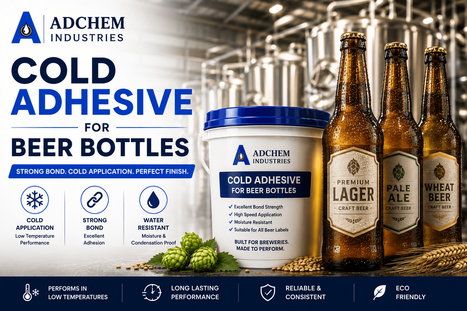Cold Adhesive for Beer Bottles