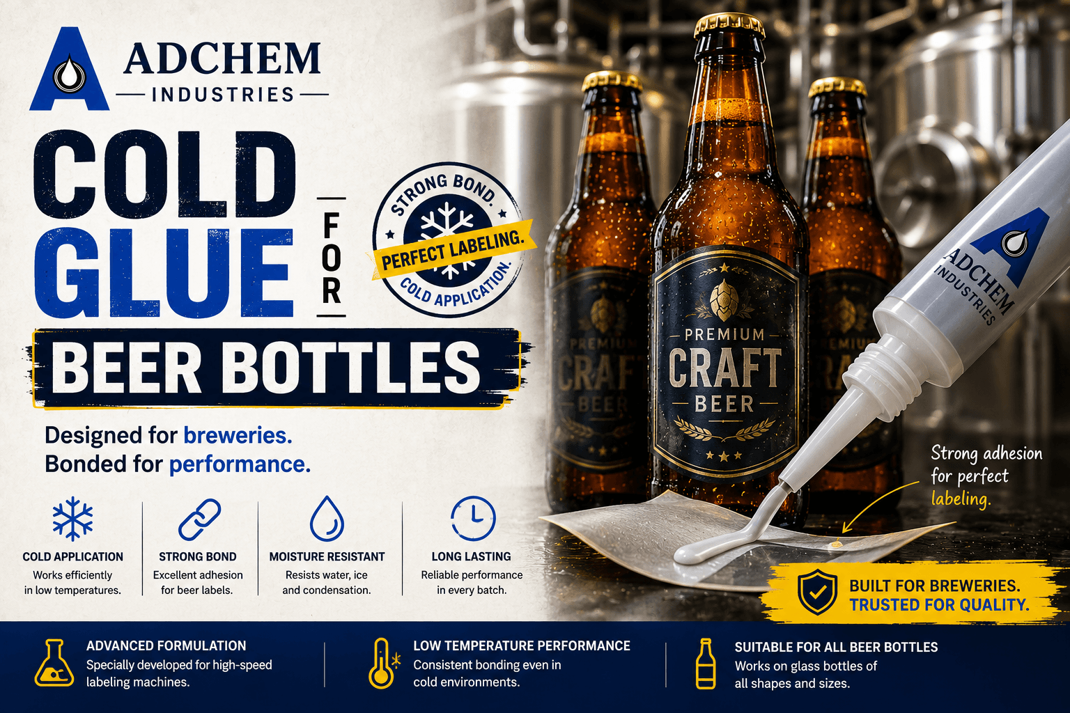 Cold Glue for Beer Bottles