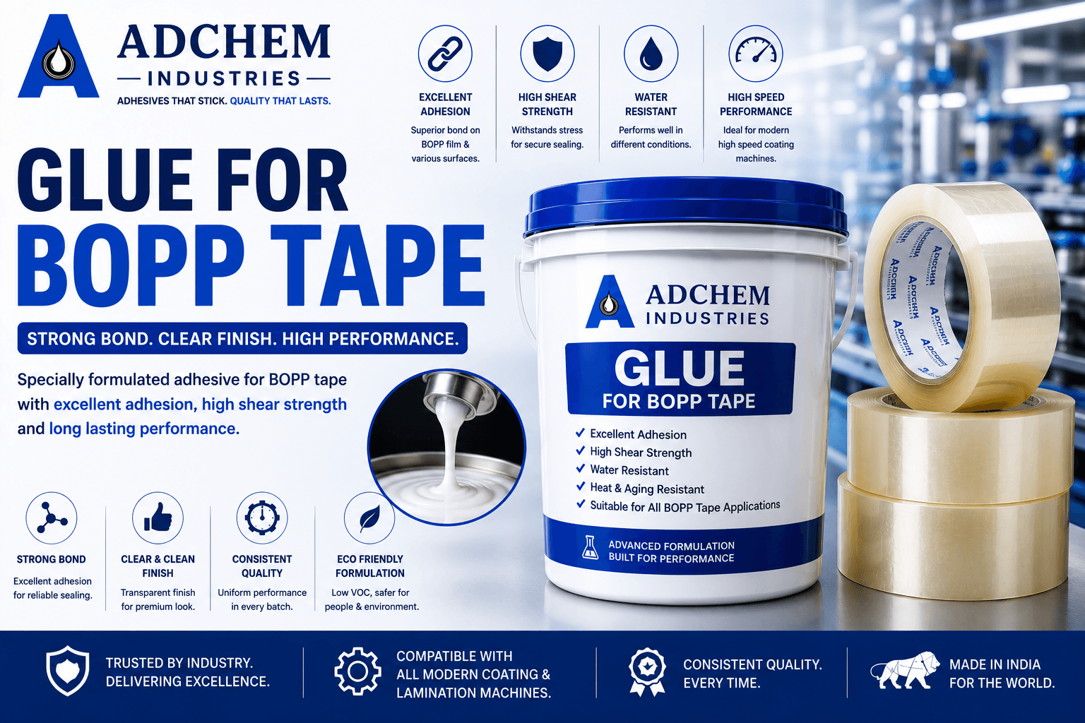 Glue for BOPP Tape