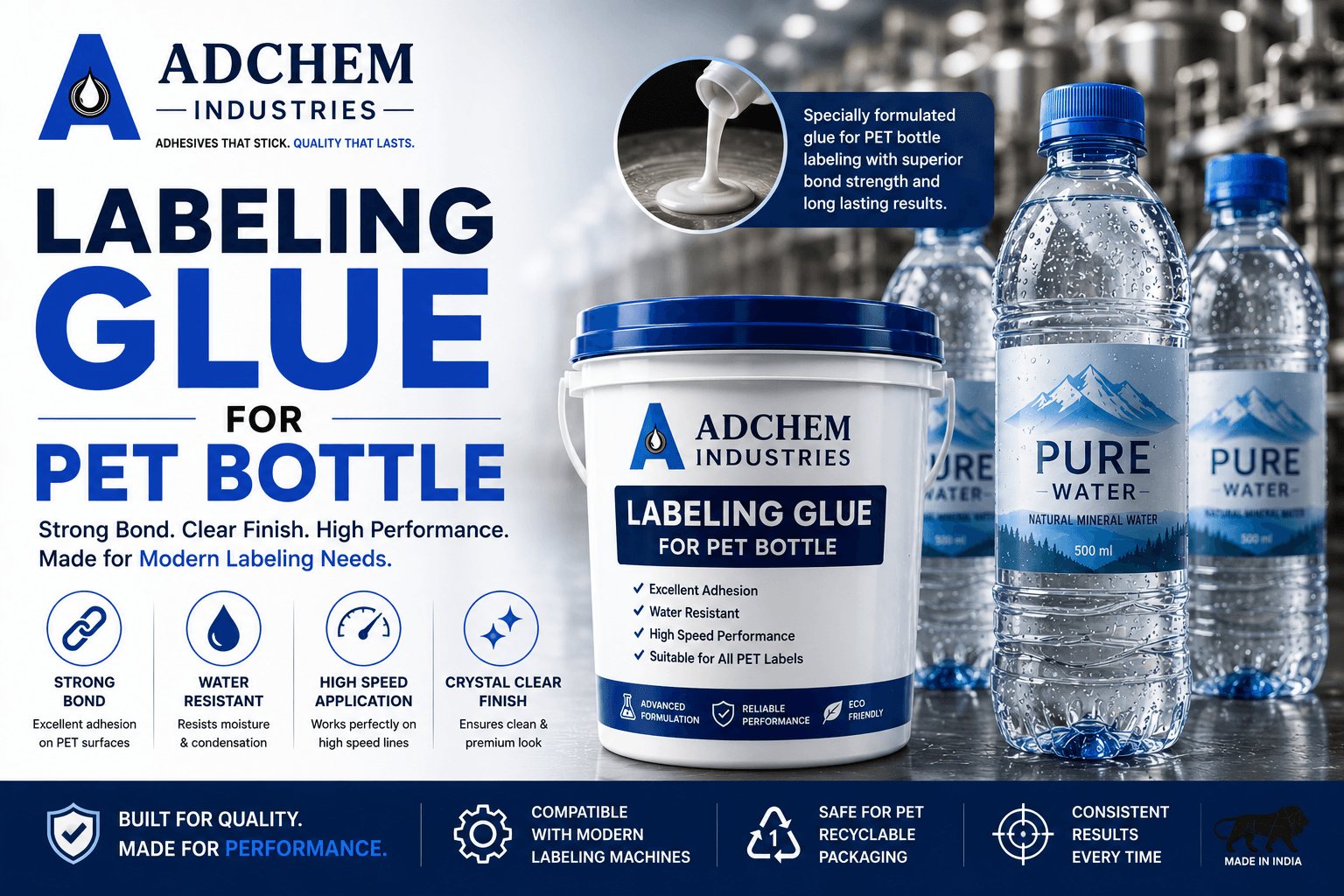 Labeling Glue for PET Bottle