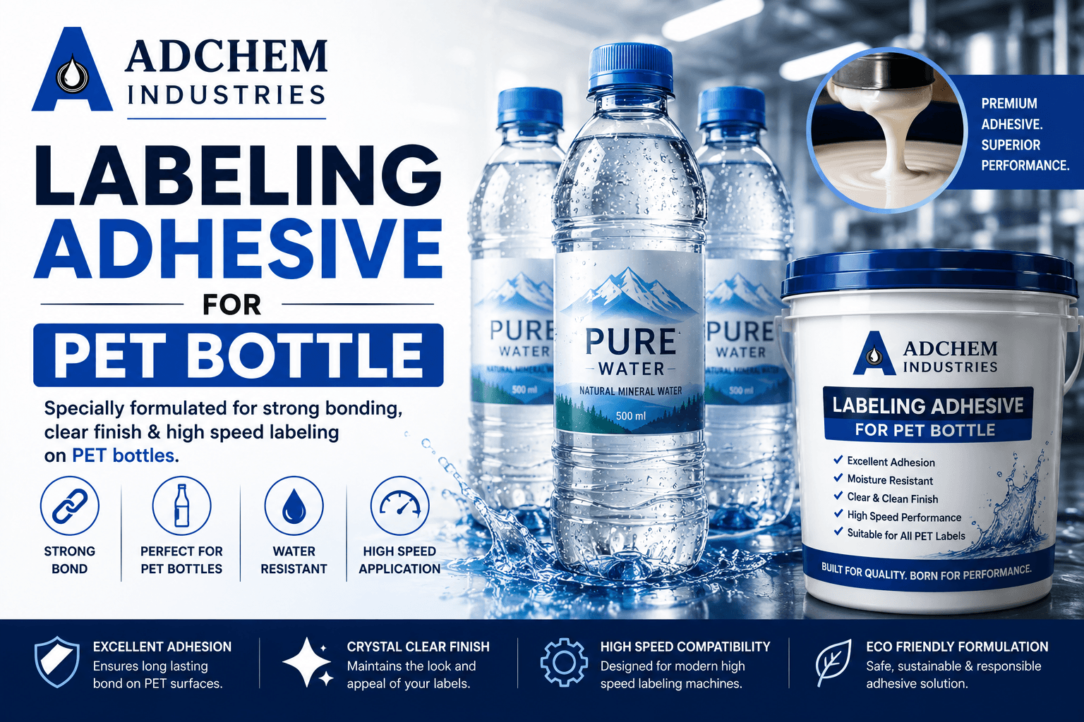 Labeling Adhesive for PET Bottle